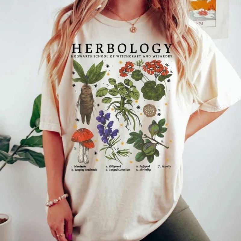 Herbology Tee: Y2K Aesthetic Top for Coquette & Grunge Styles