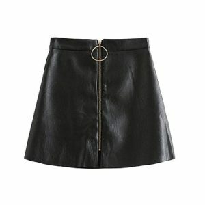 High Waist Cargo Skirt - Y2K Fashion, Grunge Aesthetic, Cute Tops