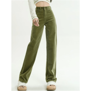 High Waist Corduroy Pants - Y2K Fashion Essential for Grunge & Coquette Aesthetic