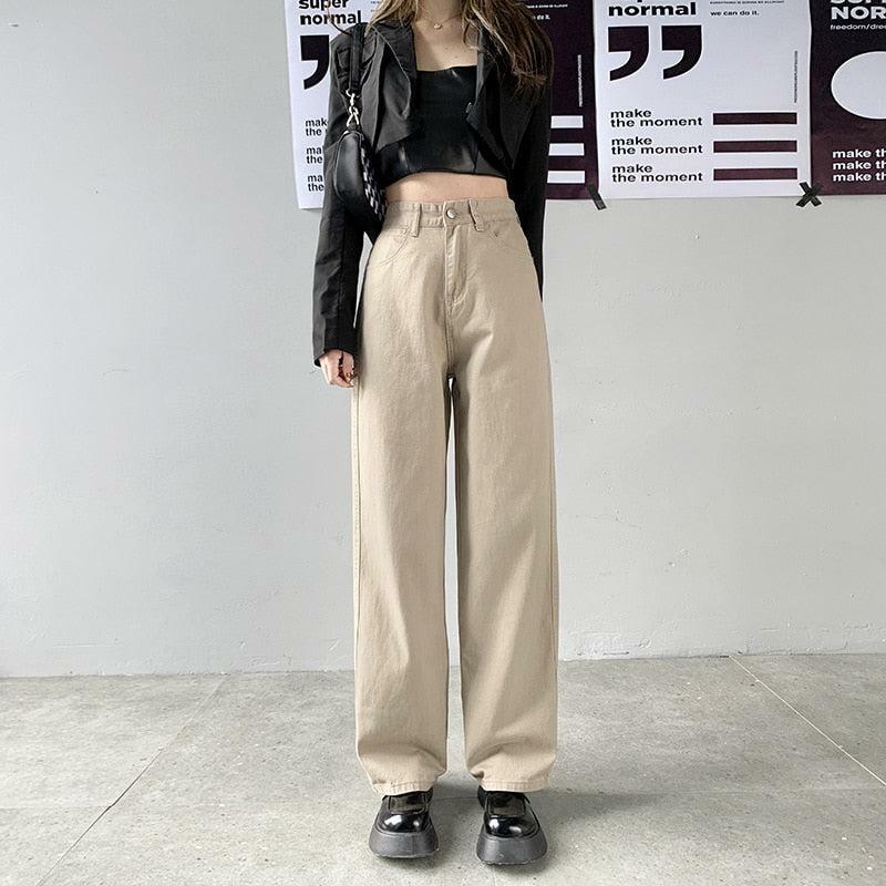 High-Waisted Denim Pants for Y2K Fashion: Grunge & Coquette Aesthetic