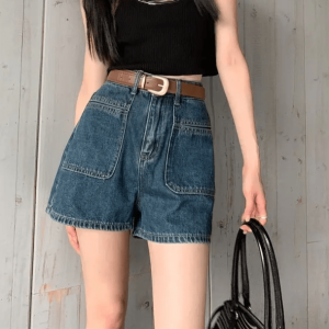 High Waisted Y2K Shorts: Cute Tops for Coquette & Grunge Aesthetic