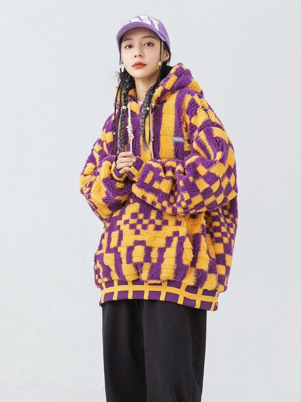 Indie Oversized Plush Hoodie - Y2K Fashion, Grunge Aesthetic, Cute Tops