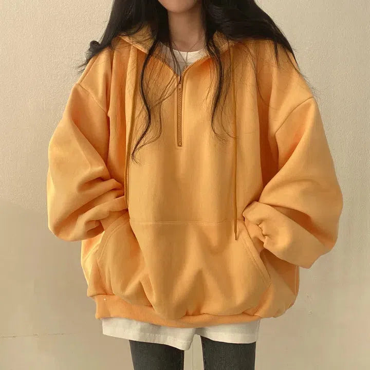 Indie Oversized Zip Up Hoodie - Y2K Fashion, Grunge Aesthetic, Cute Tops