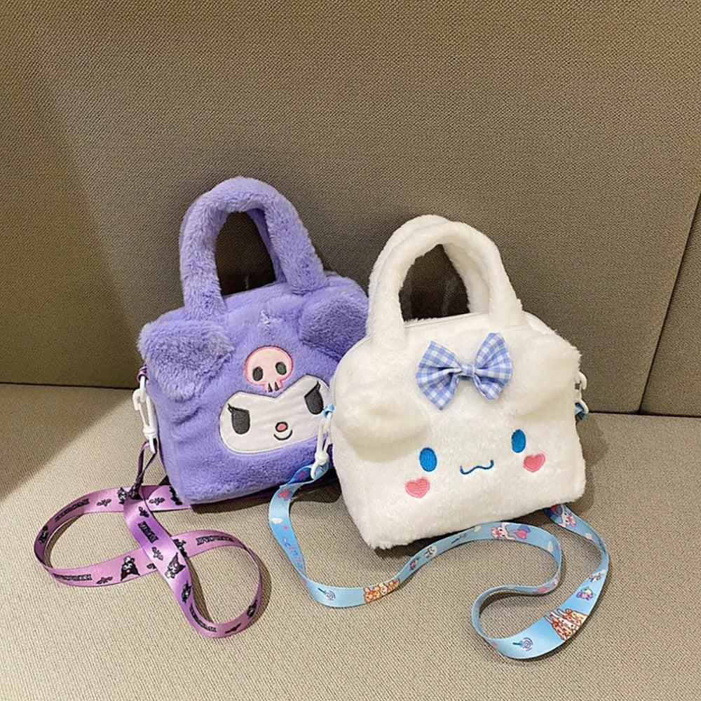 Kawaii Fluffy Sanrio Handbag - Y2K Aesthetic Cute Accessory for Outfits