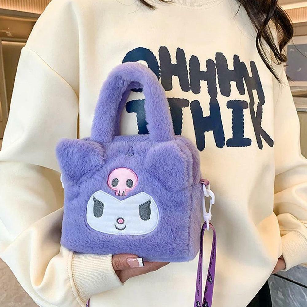 Kawaii Fluffy Sanrio Handbag - Y2K Aesthetic Cute Accessory for Outfits