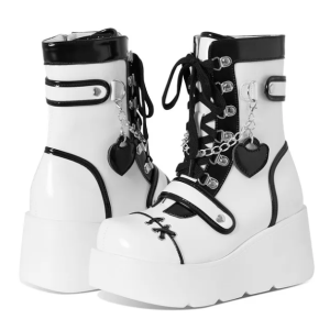 Kawaii Y2K Platform Boots for Grunge & Coquette Aesthetic Outfits