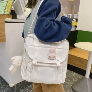 Kawaii Y2K School Backpack: Cute Pastel Goth & Coquette Aesthetic Style