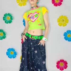 Kool Kid Tee: Y2K Fashion, Grunge Aesthetic, Cute Tops & Coquette Style