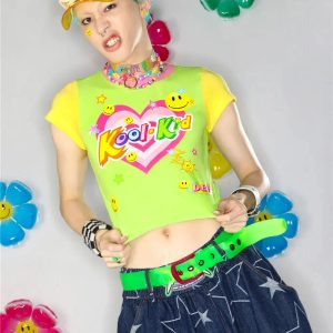 Kool Kid Tee: Y2K Fashion, Grunge Aesthetic, Cute Tops & Coquette Style