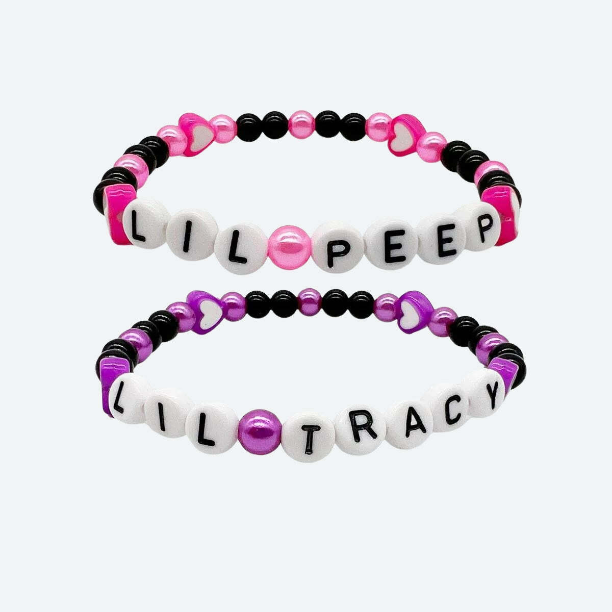 Lil Peep & Tracy Y2K Bracelet - Grunge Aesthetic Jewelry for Trendy Looks