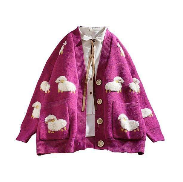 Little Lamb Cardigan: Y2K Fashion Essential for Coquette & Grunge Aesthetics