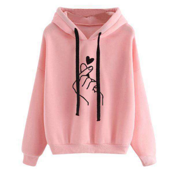 Love In Your Hand Hoodie - Y2K Aesthetic, Cute Tops & Grunge Style