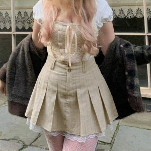 Love Story Cargo Skirt: Y2K Fashion Meets Coquette & Grunge Aesthetic