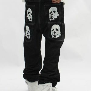 Michael Myers Baggy Jeans: Y2K Grunge Aesthetic for Trendy Outfits