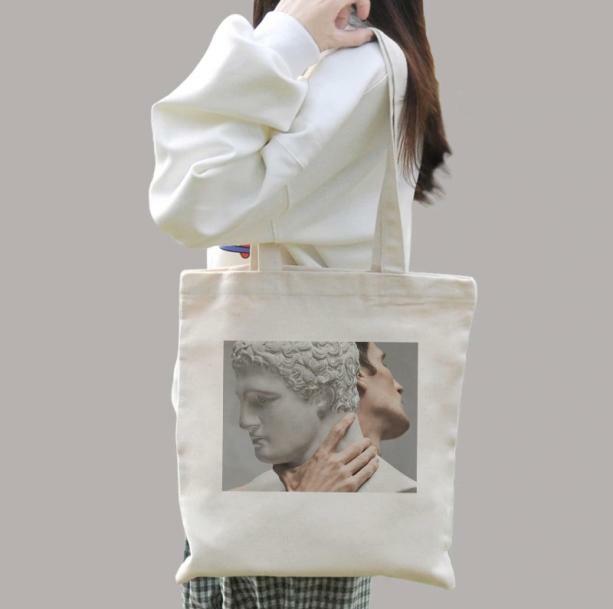 Michelangelo Tote Bag: Y2K Fashion Essential for Coquette & Grunge Aesthetics