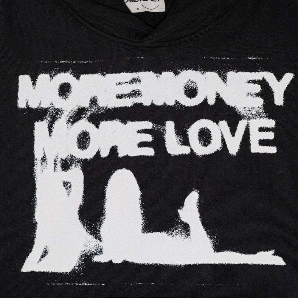 More Money More Love Y2K Hoodie - Cute Tops for Coquette & Grunge Aesthetic