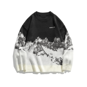 Mountain Peak Sweater: Y2K Fashion Essential for Coquette & Grunge Aesthetics