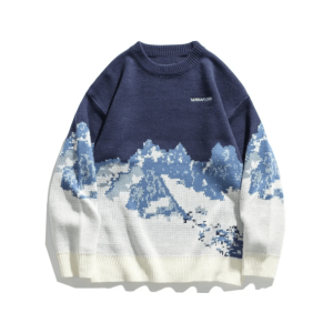 Mountain Peak Sweater: Y2K Fashion Essential for Coquette & Grunge Aesthetics