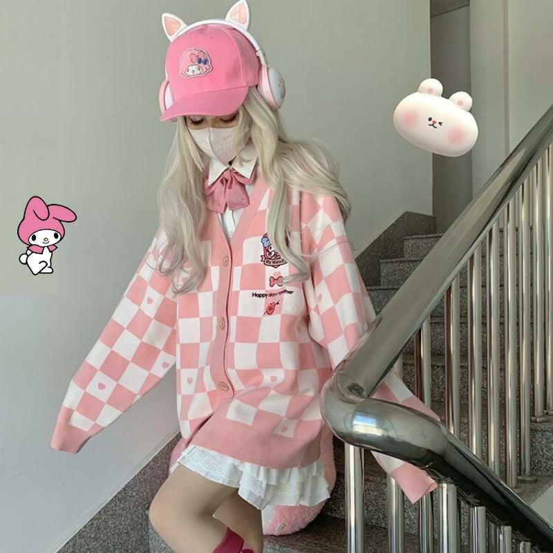 My Melody Pink Cardigan - Y2K Fashion, Coquette Aesthetic, Cute Tops