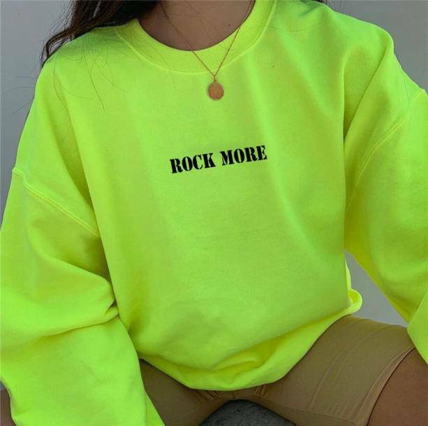 Neon Green Y2K Sweatshirt: Cute Tops for Coquette & Grunge Aesthetic