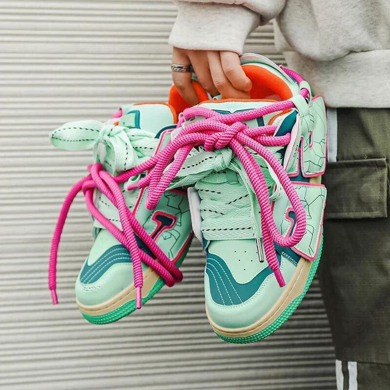 Neon Sneakers: Y2K Fashion Must-Have for Grunge & Coquette Aesthetic