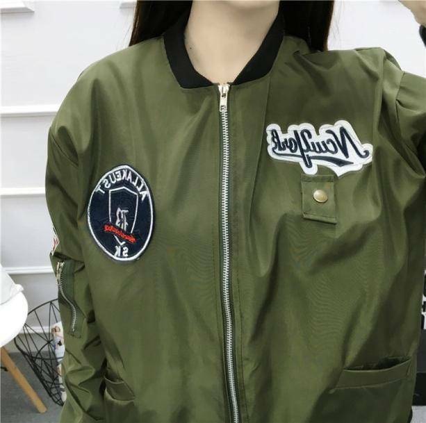 Off Green Windbreaker - Y2K Fashion Essential for Grunge & Coquette Aesthetic