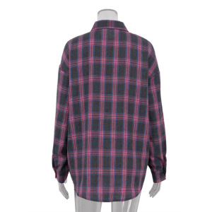 Oversized Pink Plaid Shirt - Y2K Fashion, Coquette Aesthetic, Cute Tops