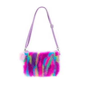 Plushy Rainbow Handbag - Y2K Aesthetic Cute Bag for Coquette & Grunge Styles