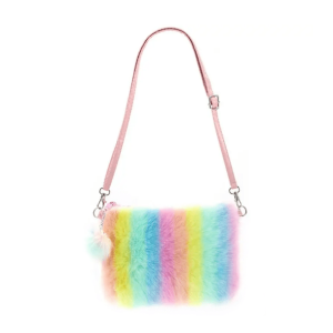 Plushy Rainbow Handbag - Y2K Aesthetic Cute Bag for Coquette & Grunge Styles