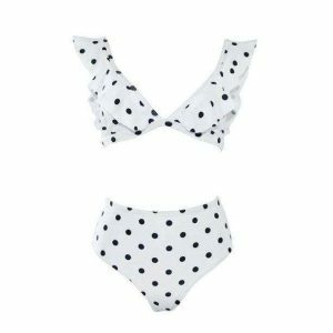 Polka Dot Y2K Swimwear: Cute Tops for Coquette & Grunge Aesthetic