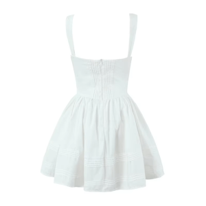 Pure White Y2K Dress: Coquette Aesthetic with Grunge Vibes & Cute Tops