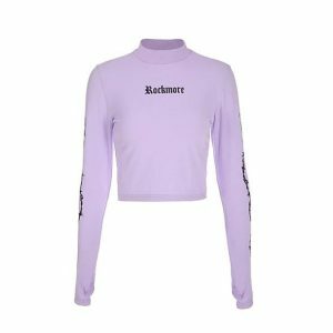 Purple Pastel Turtleneck - Y2K Fashion, Cute Tops, Coquette Aesthetic