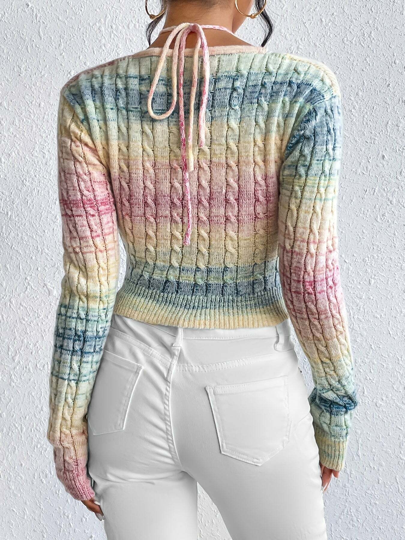 Rainbow Crochet Top - Y2K Fashion Cute Aesthetic for Grunge & Coquette