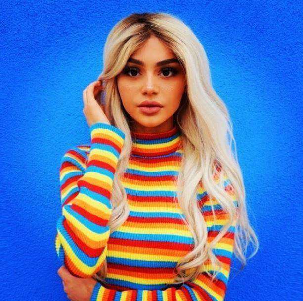 Rainbow Turtleneck Sweater - Y2K Fashion, Cute Tops, Grunge Aesthetic