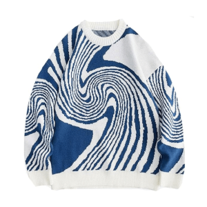 Retro Wavy Sweater - Y2K Fashion Essential for Coquette & Grunge Aesthetics