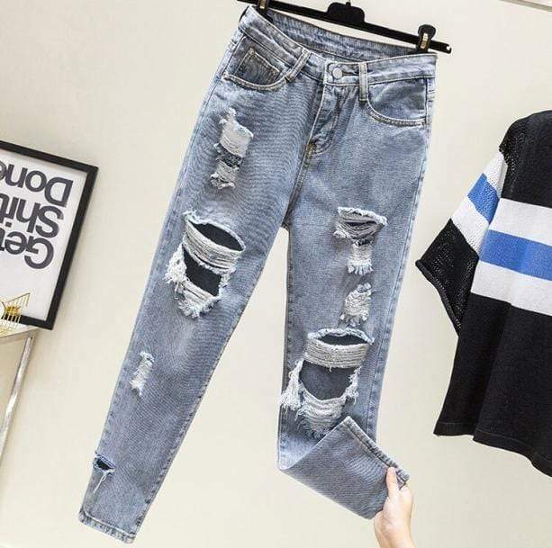 Ripped Vintage Style Jeans for Y2K Fashion, Grunge Aesthetic & More