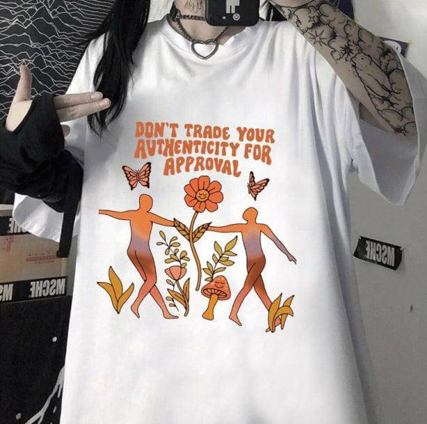 Self Acceptance T-Shirt - Y2K Fashion, Grunge Aesthetic, Cute Tops