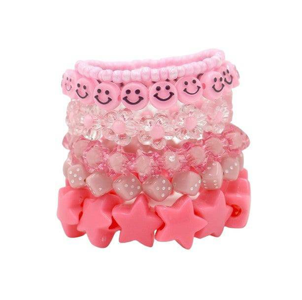 Set of 6 Y2K Bracelets - Cute Pastel Goth & Grunge Aesthetic Accessories