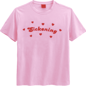 Sickening Y2K Aesthetic Tee: Cute Tops for Coquette & Grunge Styles