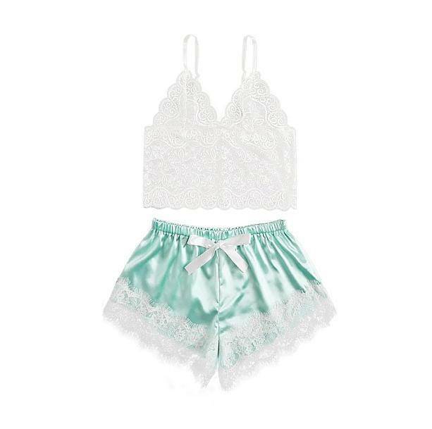 Silky Sweet Y2K Pajama Set - Coquette Aesthetic & Cute Tops