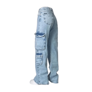 Sky Blue Y2K Street Style Jeans for Grunge and Coquette Aesthetic