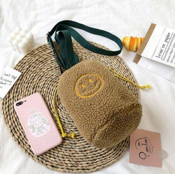 Smiley Face Soft Bag - Y2K Aesthetic, Cute Tops & Grunge Style Essential