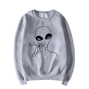 Smoking Alien Jumper - Y2K Fashion, Grunge Aesthetic, Cute Tops