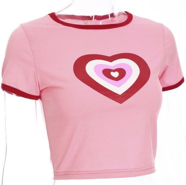 So In Love Y2K T-Shirt - Cute Tops for Coquette & Grunge Aesthetic