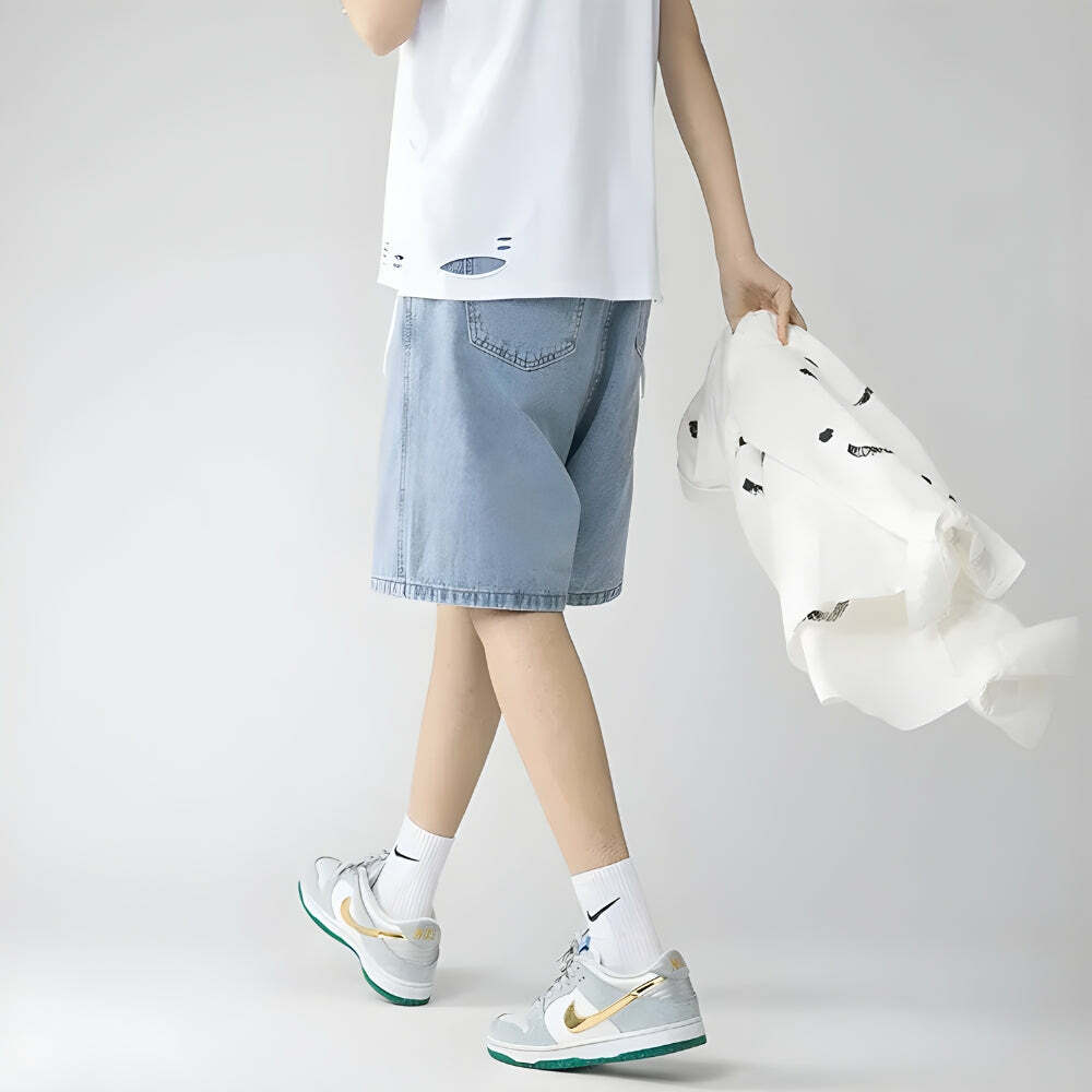 Soft Boy Wide Leg Shorts - Y2K Fashion, Grunge Aesthetic, Cute Tops