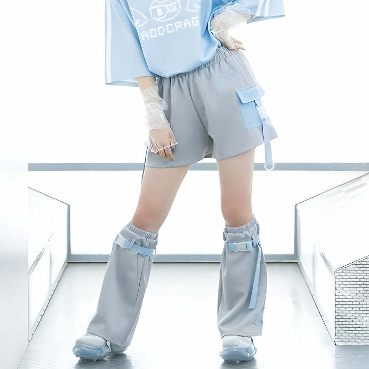 Soft Girl Cloud Wings Leg Warmers - Y2K Aesthetic Cute Tops & Accessories