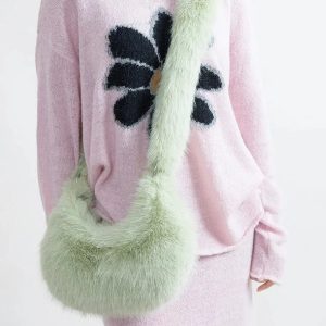 Soft Girl Fluffy Multifunctional Bag - Y2K Aesthetic Must-Have