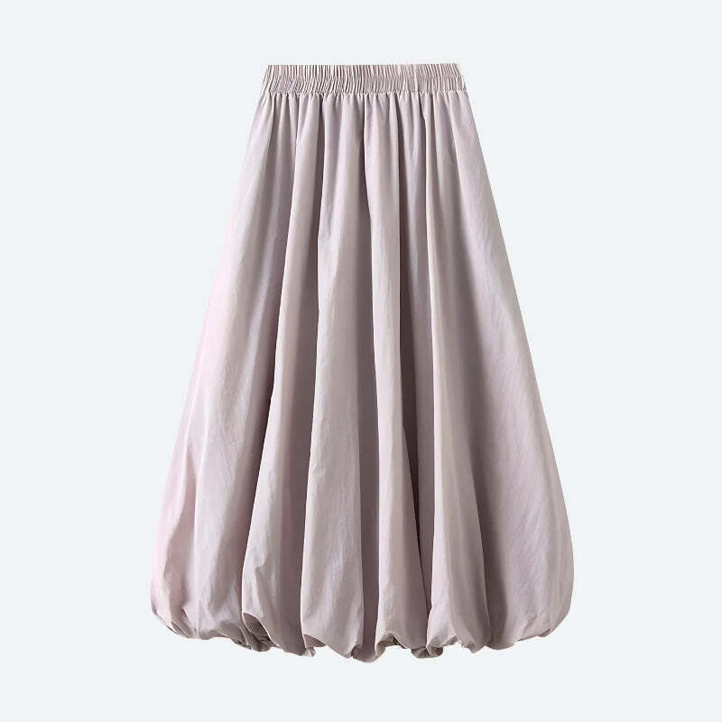 Soft Girl Pastel Bubble Midi Skirt - Y2K Aesthetic & Cute Tops