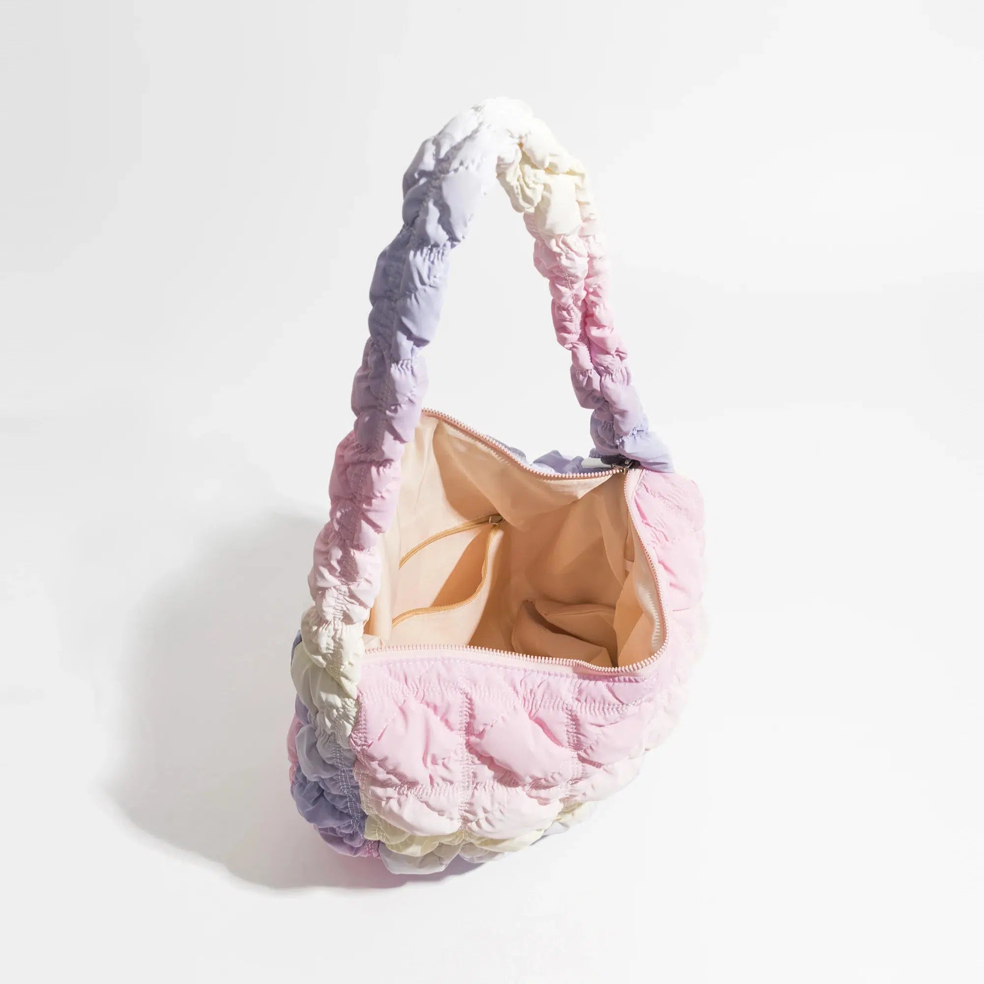 Soft Girl Y2K Rainbow Quilted Bag - Cute Aesthetic Accessory