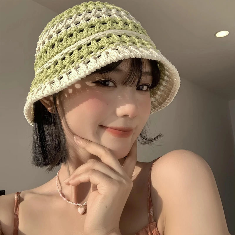 Soft Girl Y2K Summer Bucket Hat - Cute Pastel Aesthetic Accessory